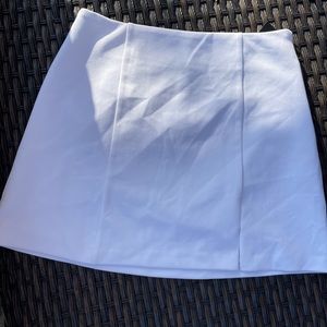 White mini skirt